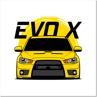 Yellow EVO X Posters and Art